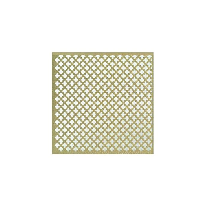 1000 X 670mm Brass Finish Clover Style Radiator Screen 2 1000 X 670mm Brass Finish Clover Style Radiator Screen - Image 2