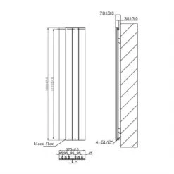 Phoenix RA221 Eon 1800 X 375mm Aluminium Radiator -Outlet The Build Edge Store 0072076 700