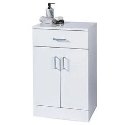Showerdrape Salerno Freestanding White Cabinet