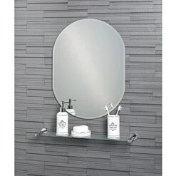 Showerdrape Lincoln Oval Mirror With Bevelled Edge