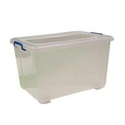 Plastic Storage Box With Wheels 90L