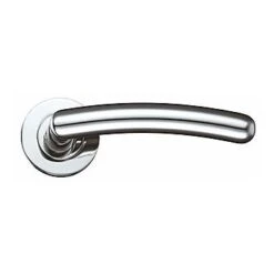 Zoo Juno Door Handles Lever On Rose Polished Chrome