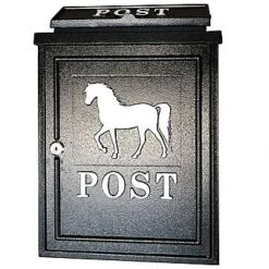 DeVielle Traditional Diecast Post Box With White Horse