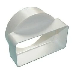 100mm Rectangular Flat To 100mm Round Short Ducting Connector