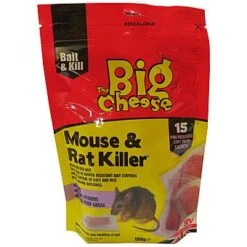 The Big Cheese STV223 Mouse And Rat Killer Soft Pasta Bait 15 Pack