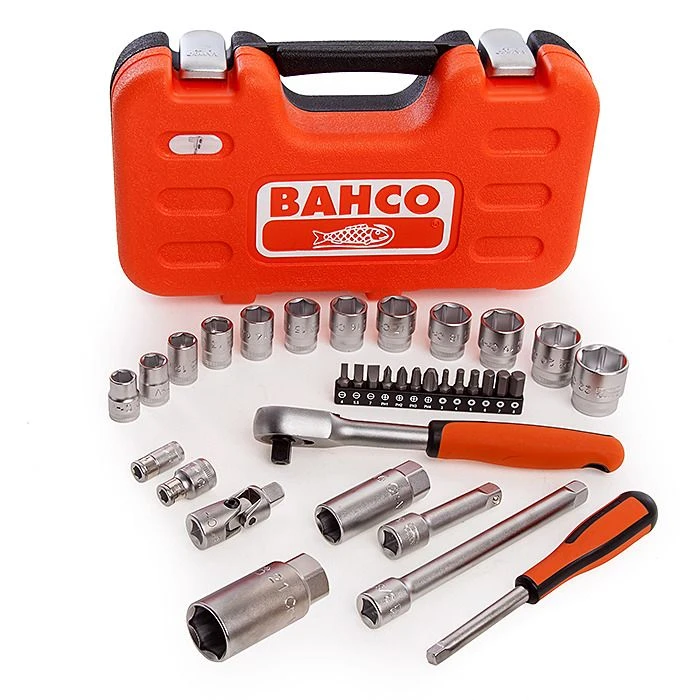 Bahco S330 1/4 Inch & 3/8 Inch 34 Piece Socket Set 2 Bahco S330 1/4 Inch & 3/8 Inch 34 Piece Socket Set - Image 2