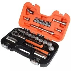 Bahco S330 1/4 Inch & 3/8 Inch 34 Piece Socket Set 8 Bahco S330 1/4 Inch & 3/8 Inch 34 Piece Socket Set -Outlet The Build Edge Store 0088200 700