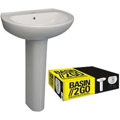 Basin 2 Go - Basin And Full Pedestal 1TH
