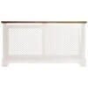 Tema Georgian 2 Tone Radiator Cover Cabinet - White & Oak