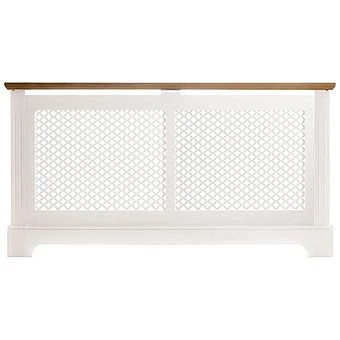 Tema Georgian 2 Tone Radiator Cover Cabinet - White & Oak 1 Tema Georgian 2 Tone Radiator Cover Cabinet - White & Oak