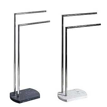 Octavia Double Towel Stand With Marble Effect Base 1 Octavia Double Towel Stand With Marble Effect Base