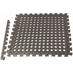 EVA Floor Drainage Tiles Pack Of 4 Black - 60 X 60cm