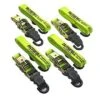 Faithfull FAITDRATSET4 4 Pack Ratchet Tie Down Straps 5m 300kg