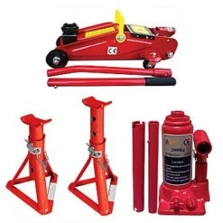 Streetwize 2 Tonne Jack & Axle Stands Kit (Bottle/Trolley)