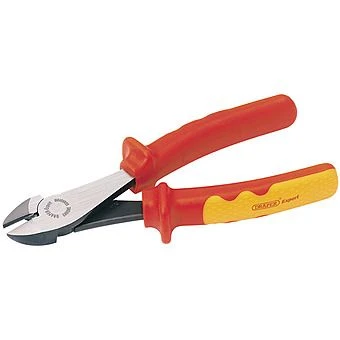 Draper 69180 180mm VDE Insulated High Leverage Diagonal Side Cutters 1 Draper 69180 180mm VDE Insulated High Leverage Diagonal Side Cutters