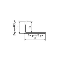 Homelux 2.5m X 10mm Brushed Steel Straight Edge Tile Trim -Outlet The Build Edge Store 0093824 700