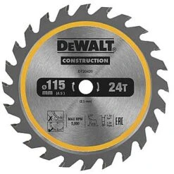 DeWalt DT20420 115 X 9.5mm TCT Saw Blade 24T (Suits DCS571)