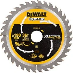 Dewalt DT99563 190x30mm 36T FlexVolt Circular Saw Blade