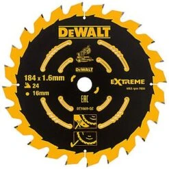 Dewalt DT1669 Coarse Mitre Saw Blade 184mm X 16mm X 24T For DCS365