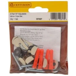 Centurion MF08P 4 Part Nickel Plated Adjustable Mirror Fixing Set -Outlet The Build Edge Store 0094381 700