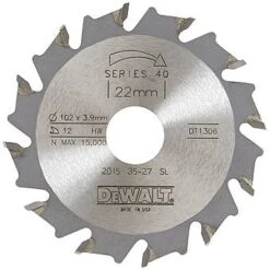 DeWalt DT1306 Extreme Biscuit Jointer 12 Tooth Blade 22 X 102mm
