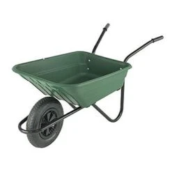 Shire 90 Litre Green Poly Pneumatic Wheelbarrow