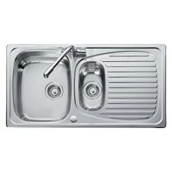 Reversible Stainless Steel Kitchen Sink 1 And A Half Bowl