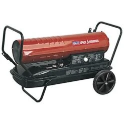 Sealey AB1758 175,000 BTU/hr Space Warmer Diesel Kerosene Paraffin Heater With Wheels 49L