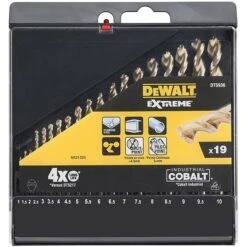 DeWalt DT5936 19 Piece Cobalt Extreme Metal Drill Bit Set 1-10mm 9 DeWalt DT5936 19 Piece Cobalt Extreme Metal Drill Bit Set 1-10mm -Outlet The Build Edge Store 0098023 700
