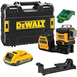 DeWalt DCE089D1G18 12V/18V Multi-Line Green Laser & 18V 2.0Ah Battery