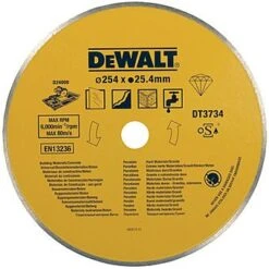 DeWalt DT3734 Porcelain/Stone Tile Diamond Cutting Blade 254mm X 25.4mm