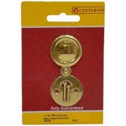 Centurion 1 1/4" Polished Brass Victorian Escutcheon With Cover