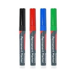 Builders Permanent Marker 4 Pack Mixed Colours
