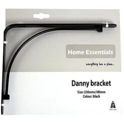Danny Shelf Bracket 23 X 18cm Black