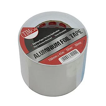 TIMco Aluminium Foil Tape 100mm X 45m 1 TIMco Aluminium Foil Tape 100mm X 45m