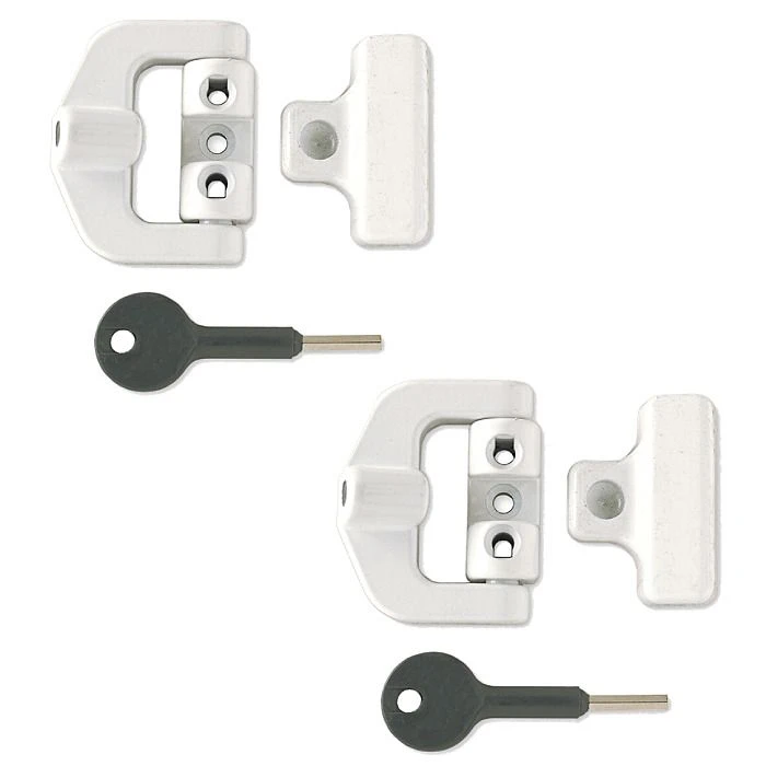 Chubb White UPVC Window Locks Pack Of 2 2 Chubb White UPVC Window Locks Pack Of 2 - Image 2