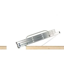 Werner 3 Section Aluminium Loft Ladder With Handrail 3m -Outlet The Build Edge Store 0101340 700