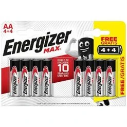 Energizer 4 + 4 FREE AA Pack Of Batteries