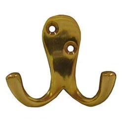 Centurion VB19P Solid Brass Double Robe Hook