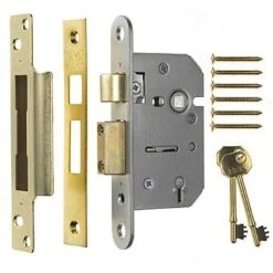 ERA Viscount 5 Lever Sashlock Door Mortice Lock Brass 2.5" 202-37
