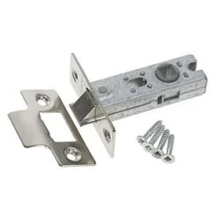 Tubular Mortice Latch Silver 2.5 Inch