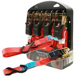 Timco 4 Pack 250kg Ratchet Straps 5m X 25mm