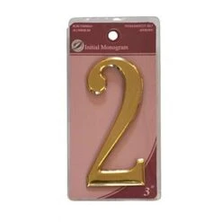 Centurion 3" Gold Effect Self Adhesive Door Number 2