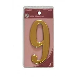 Centurion 3" Gold Effect Self Adhesive Door Number 9