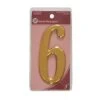 Centurion 3" Gold Effect Self Adhesive Door Number 6