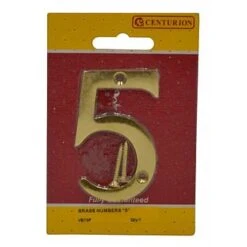 Centurion VB75P Brass Door Number 5