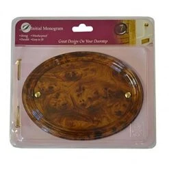 Centurion Medium Oval Walnut Effect Plaque