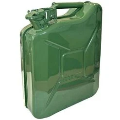 10L Green Metal Jerry Can For Petrol, Diesel Or Oil