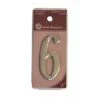 Centurion 2" Silver Effect Self Adhesive Door Number 6