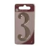 Centurion 3" Silver Effect Self Adhesive Door Number 3